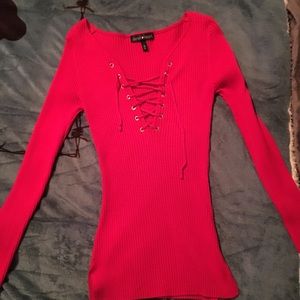 Red Derek Heart Top